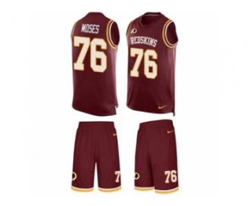 Men's Nike Washington Redskins #76 Morgan Moses Limited Burgundy Red Tank Top Suit NFL Jersey