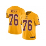 Men's Nike Washington Redskins #76 Morgan Moses Limited Gold Rush NFL Jersey