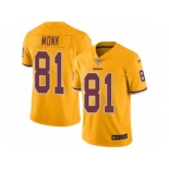 Men's Nike Washington Redskins #81 Art Monk Limited Gold Rush NFL Jersey