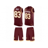 Men's Nike Washington Redskins #83 Brian Quick Limited Burgundy Red Tank Top Suit NFL Jersey