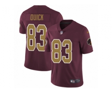 Men's Nike Washington Redskins #83 Brian Quick Vapor Untouchable Limited Burgundy Red Gold Number Alternate 80TH Anniversary NFL Jersey