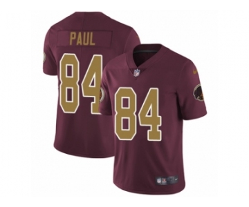 Men's Nike Washington Redskins #84 Niles Paul Vapor Untouchable Limited Burgundy Red Gold Number Alternate 80TH Anniversary NFL Jersey