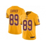 Men's Nike Washington Redskins #89 Derek Carrier Limited Gold Rush NFL Jersey