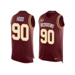 Men's Nike Washington Redskins #90 Ziggy Hood Limited Red Player Name & Number Tank Top NFL Jersey