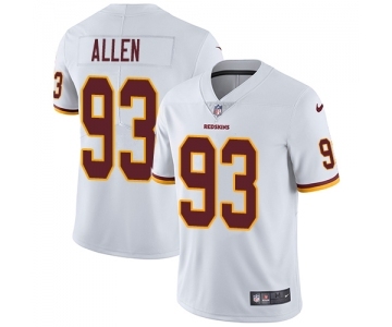 Men's Nike Washington Redskins #93 Jonathan Allen White Vapor Untouchable Limited Player NFL Jersey