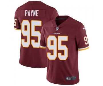 Men's Nike Washington Redskins #95 Da'Ron Payne Burgundy Red Team Color Vapor Untouchable Limited Player NFL Jersey