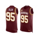 Men's Nike Washington Redskins #95 Jonathan Allen Limited Red Player Name & Number Tank Top NFL Jersey