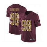 Men's Nike Washington Redskins #98 Matt Ioannidis Burgundy Red Gold Number Alternate 80TH Anniversary Vapor Untouchable Limited Player NFL Jersey