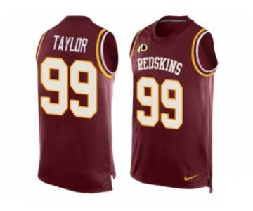 Men's Nike Washington Redskins #99 Phil Taylor Limited Red Player Name & Number Tank Top NFL Jersey