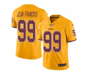 Men's Nike Washington Redskins #99 Ricky Jean-Francois Limited Gold Rush NFL Jersey