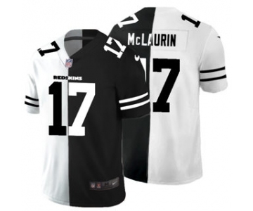 Men's Washington Football Team #17 Terry McLaurin Black V White Peace Split Vapor Untouchable Limited Football Jersey