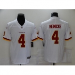 Men's Washington Football Team #4 Taylor Heinicke White Nike Burgundy Limited Jersey