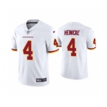 Men's Washington Football Team #4 Taylor Heinicke White Vapor Untouchable Limited Stitched Jersey