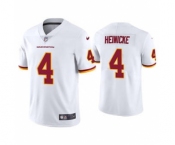 Men's Washington Football Team #4 Taylor Heinicke White Vapor Untouchable Limited Stitched Jersey