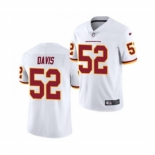 Men's Washington Football Team #52 Jamin Davis White 2021 Football Draft Limited Jersey