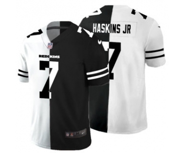 Men's Washington Football Team #7 Dwayne Haskins Jr Black V White Peace Split Vapor Untouchable Limited Football Jersey