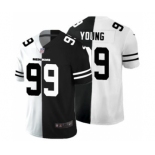 Men's Washington Football Team #99 Chase Young Black V White Peace Split Vapor Untouchable Limited Football Jersey