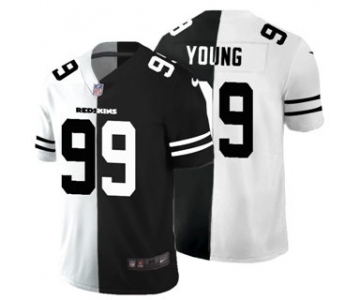 Men's Washington Football Team #99 Chase Young Black V White Peace Split Vapor Untouchable Limited Football Jersey