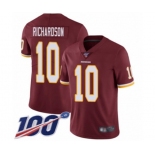 Men's Washington Redskins #10 Paul Richardson Burgundy Red Team Color Vapor Untouchable Limited Player 100th Season Football Jersey