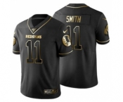 Men's Washington Redskins #11 Alex Smith Black Golden Limited Football 100th Season Jersey