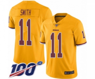 Men's Washington Redskins #11 Alex Smith Limited Gold Rush Vapor Untouchable 100th Season Football Jersey