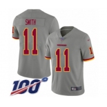 Men's Washington Redskins #11 Alex Smith Limited Gray Inverted Legend 100th Season Football Jersey