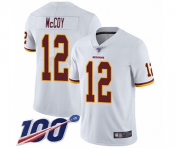 Men's Washington Redskins #12 Colt McCoy White Vapor Untouchable Limited Player 100th Season Football Jersey