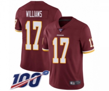 Men's Washington Redskins #17 Doug Williams Burgundy Red Team Color Vapor Untouchable Limited Player 100th Season Football Jersey