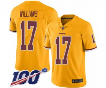 Men's Washington Redskins #17 Doug Williams Limited Gold Rush Vapor Untouchable 100th Season Football Jersey