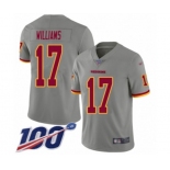 Men's Washington Redskins #17 Doug Williams Limited Gray Inverted Legend 100th Season Football Jersey