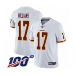 Men's Washington Redskins #17 Doug Williams White Vapor Untouchable Limited Player 100th Season Football Jersey