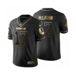 Men's Washington Redskins #17 Terry McLaurin Black Golden Limited Football 100th Season Jersey