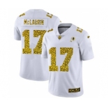 Men's Washington Redskins #17 Terry McLaurin Flocked Leopard Print Vapor Limited Football Jersey White