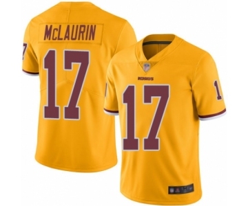 Men's Washington Redskins #17 Terry McLaurin Limited Gold Rush Vapor Untouchable Football Jersey