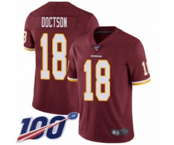 Men's Washington Redskins #18 Josh Doctson Burgundy Red Team Color Vapor Untouchable Limited Player 100th Season Football Jersey