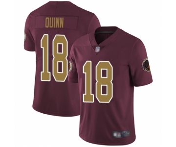 Men's Washington Redskins #18 Trey Quinn Burgundy Red Gold Number Alternate 80TH Anniversary Vapor Untouchable Limited Player Football Jersey