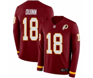 Men's Washington Redskins #18 Trey Quinn Limited Burgundy Therma Long Sleeve Football Jersey