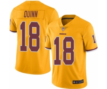 Men's Washington Redskins #18 Trey Quinn Limited Gold Rush Vapor Untouchable Football Jersey