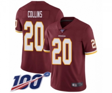 Men's Washington Redskins #20 Landon Collins Burgundy Red Team Color Vapor Untouchable Limited Player 100th Season Football Jersey