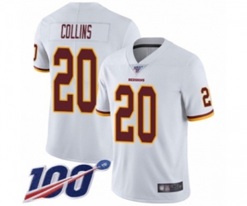 Men's Washington Redskins #20 Landon Collins White Vapor Untouchable Limited Player 100th Season Football Jersey