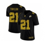 Men's Washington Redskins #21 Sean Taylor Black Leopard Print Fashion Vapor Limited Football Jersey