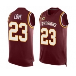 Men's Washington Redskins #23 Bryce Love Limited Red Player Name & Number Tank Top Football Jersey