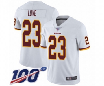 Men's Washington Redskins #23 Bryce Love White Vapor Untouchable Limited Player 100th Season Football Jersey