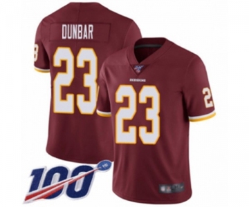 Men's Washington Redskins #23 Quinton DuBasketballr Burgundy Red Team Color Vapor Untouchable Limited Player 100th Season Football Jersey