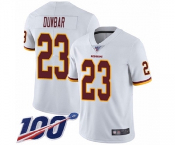 Men's Washington Redskins #23 Quinton DuBasketballr White Vapor Untouchable Limited Player 100th Season Football Jersey