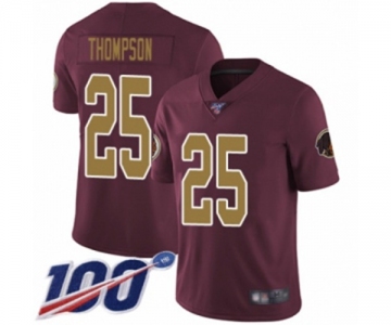 Men's Washington Redskins #25 Chris Thompson Burgundy Red Gold Number Alternate 80TH Anniversary Vapor Untouchable Limited Player 100th Season Football Jer