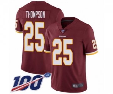 Men's Washington Redskins #25 Chris Thompson Burgundy Red Team Color Vapor Untouchable Limited Player 100th Season Football Jersey