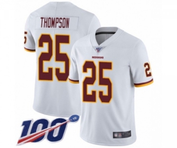 Men's Washington Redskins #25 Chris Thompson White Vapor Untouchable Limited Player 100th Season Football Jersey