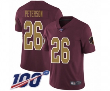 Men's Washington Redskins #26 Adrian Peterson Burgundy Red Gold Number Alternate 80TH Anniversary Vapor Untouchable Limited Player 100th Season Football Je