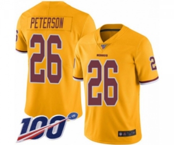 Men's Washington Redskins #26 Adrian Peterson Limited Gold Rush Vapor Untouchable 100th Season Football Jersey